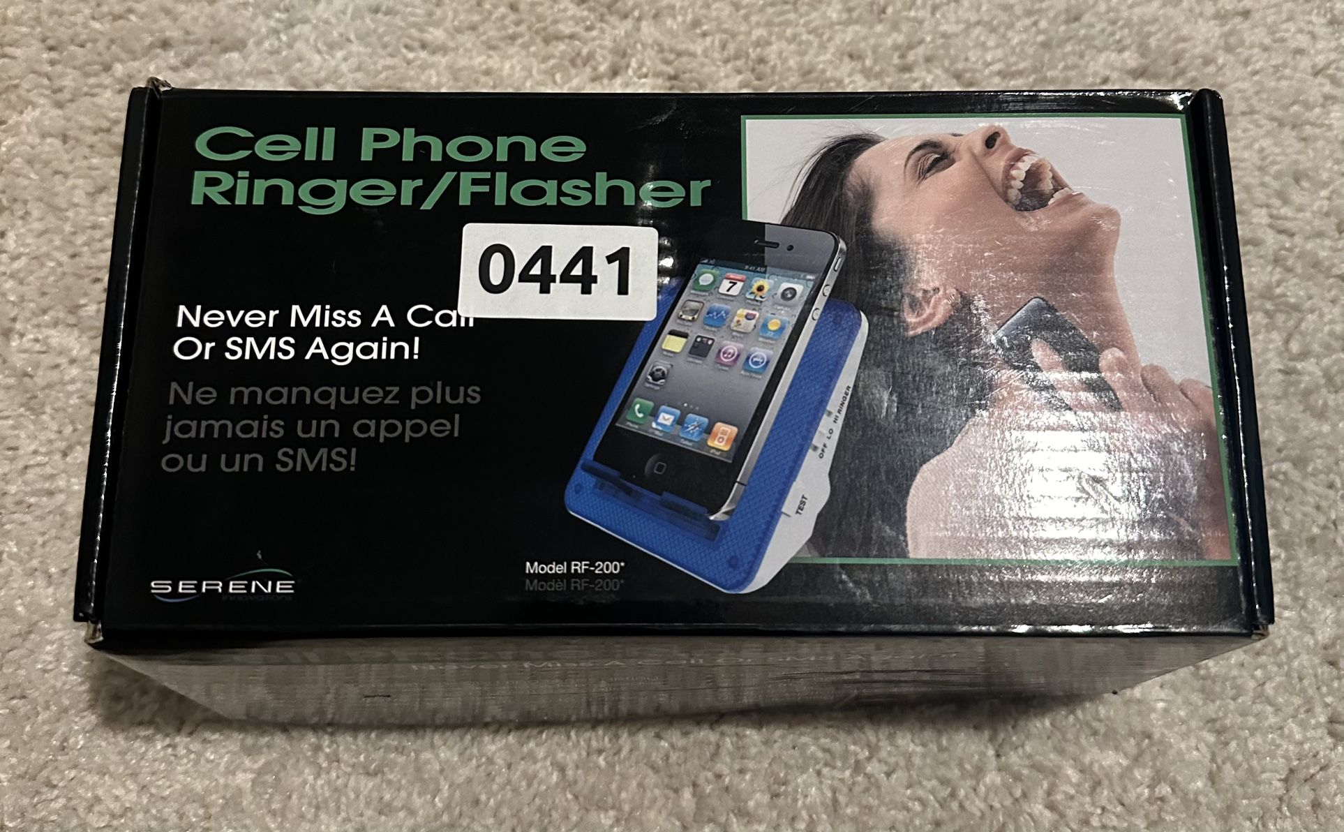 Serene Central Alert Cell Phone Ringer Flasher Land Line Capable RF-200 NIB