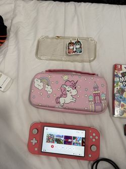 Nintendo Switch Lite Pink 2 Games 