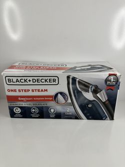 NEW BLACK+DECKER One Step Steam Iron ICR19XS — EvenSteam, Cord Reel