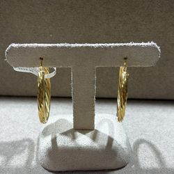 Gold hoop earrings