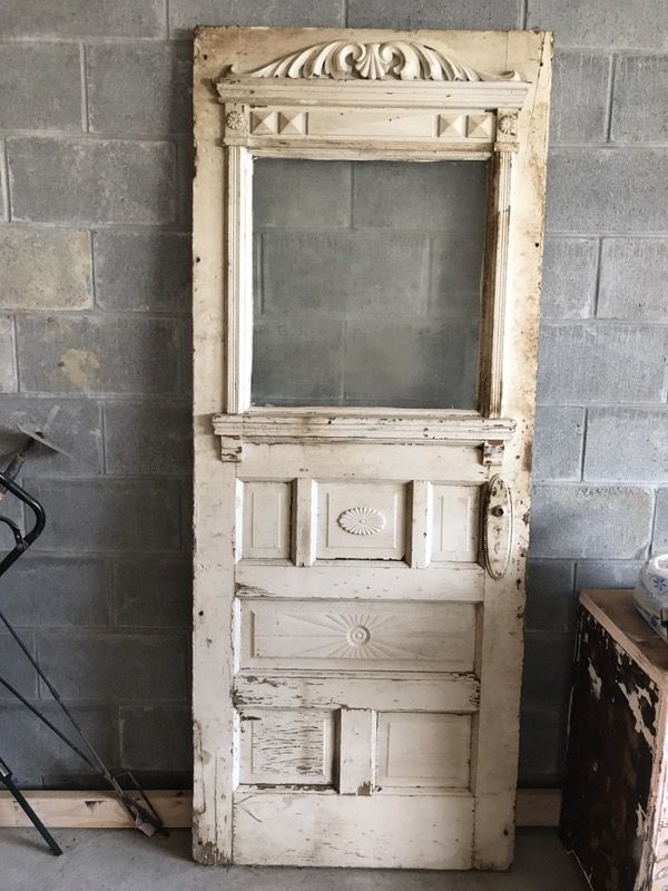 Detailed Antique Door with glass
