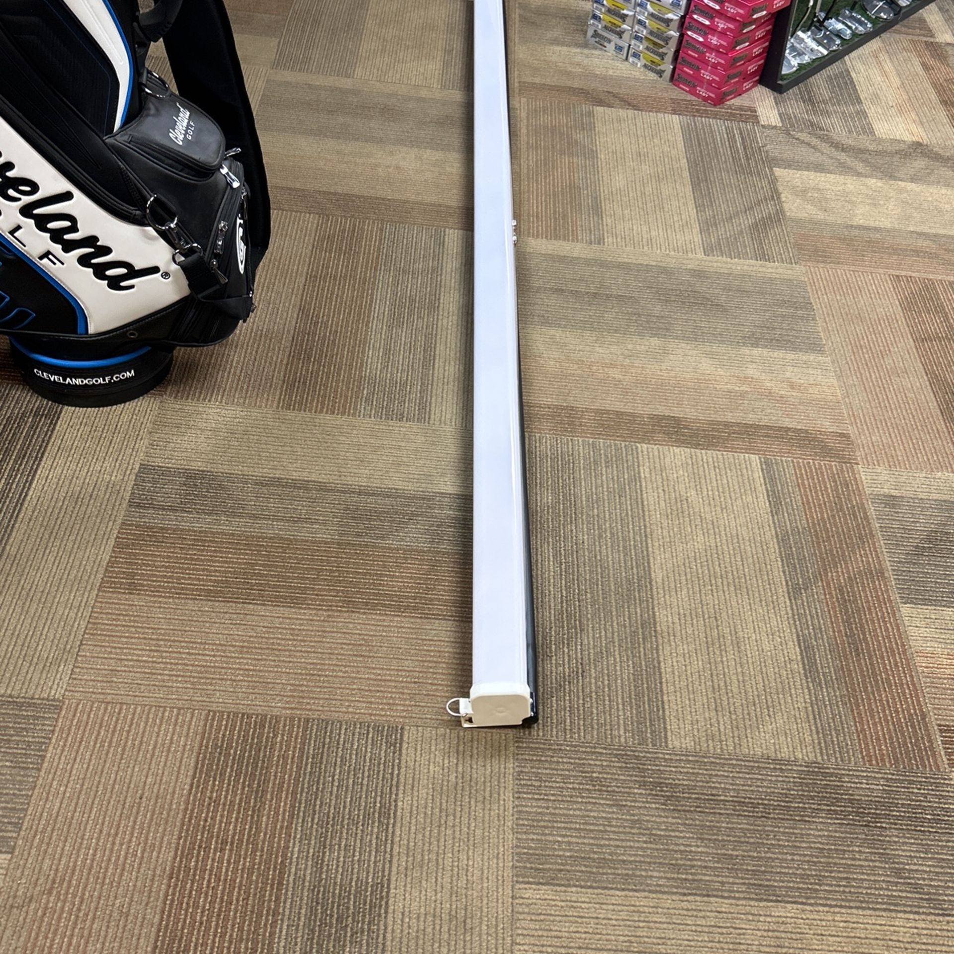 Pull down movie screen, 8 feet long pretty much brand new