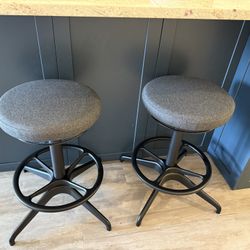 Set Of 2 Adjustable Sit/Stand Stools with Tilt