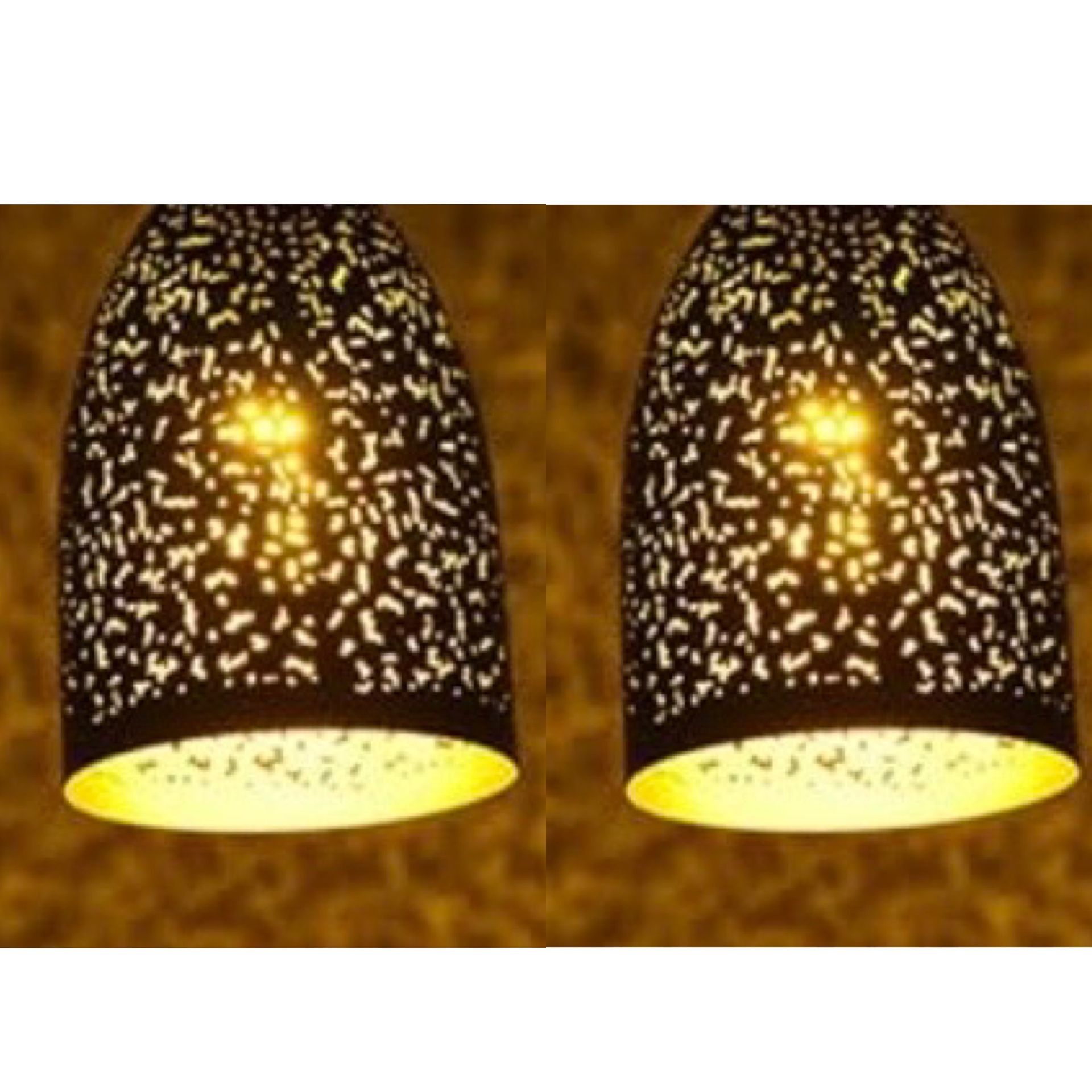 2pcs Retro Rustic Dome Shades Replacement Brown