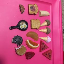 Vintage Realistic Food Fridge Magnets, 1980s Rubber Collectible Fruit, Lot of 15