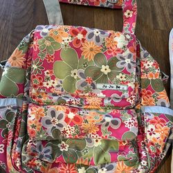 JuJuBe Ju Ju Be Perky Perennials PackaBe Diaper Bag Baby Backpack Floral +Change