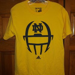 YOUTH LARGE 14/16 NOTRE DAME PLAY LIKE A CHAMPION TODAY SHIRT BY ADIDAS THE GO-TO TEE