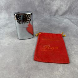 Vintage Jon-E Giant GI Hand Warmer Aladdin Red Flannel Bag Fuel Wick 4.5”