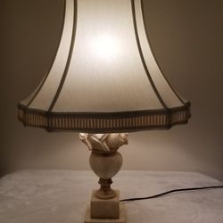 Vintage Alabaster Lamp & Shade