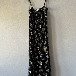Long Black Floral Dress