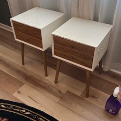 Two Used MCM Nightstands / End Tables