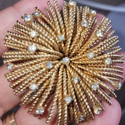 Goldtone Large Brooch 