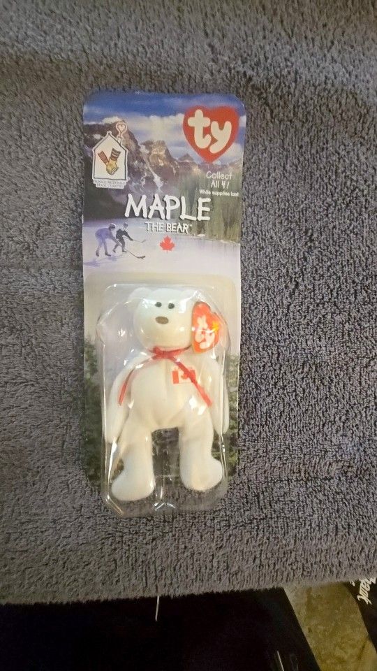 Mple the bear Beanie Baby