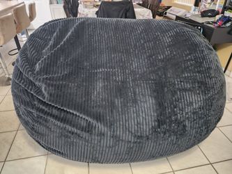 Big Joe Fuf 8Ft Giant Foam Bean Bag Chair, Oversized Couch with Removable Cover