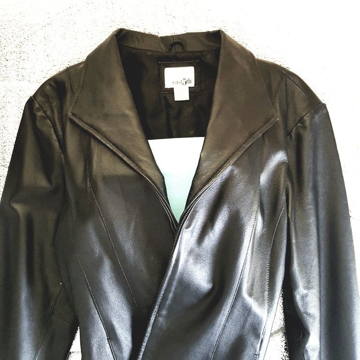 Leather Jacket . Women .size XL /East 5th Brand