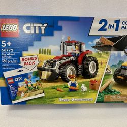 LEGO City Big Wheel Gift Set, 2in1 Tractor and Construction Digger Building Toy Sets 