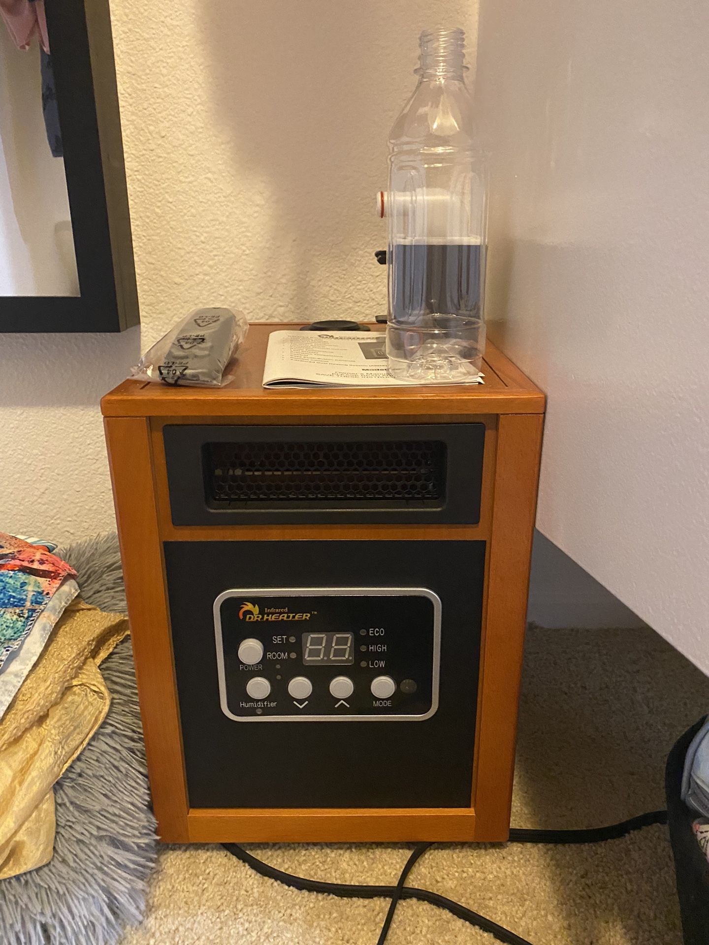 Dr. Infrared Heater Portable Space Heater with Humidifier, 1500-Watt