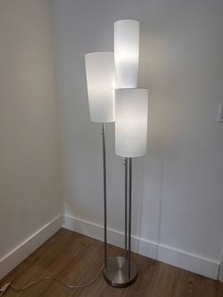 3-Light Brushed Nickel Floor Lamp
