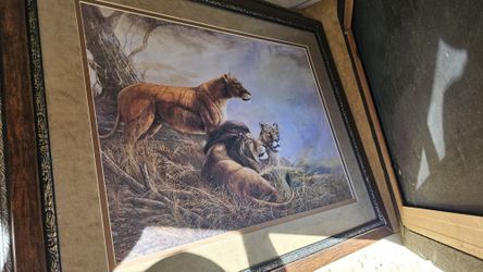 Antique Beautifully Framed Animal Picture