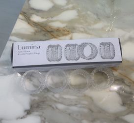 Lumina Set of 8 Crystal Napking Rings