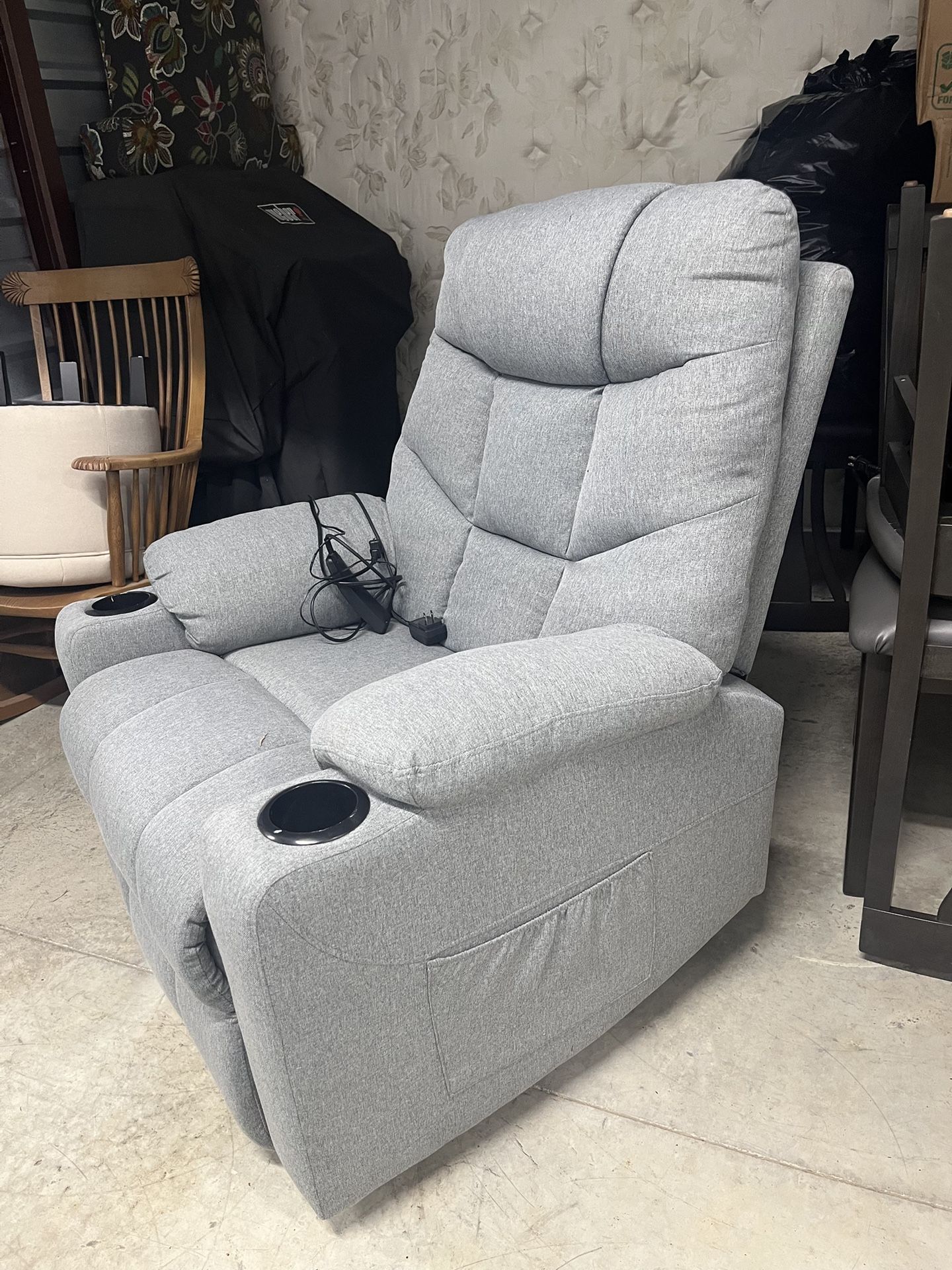 Grey Electric Recliner