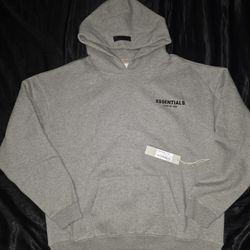 Fear of God Essentials Hoodie, Dark Oatmeal, Sizes S, M, & L