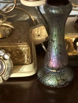 In the style of Bohemian glass maker Loetz