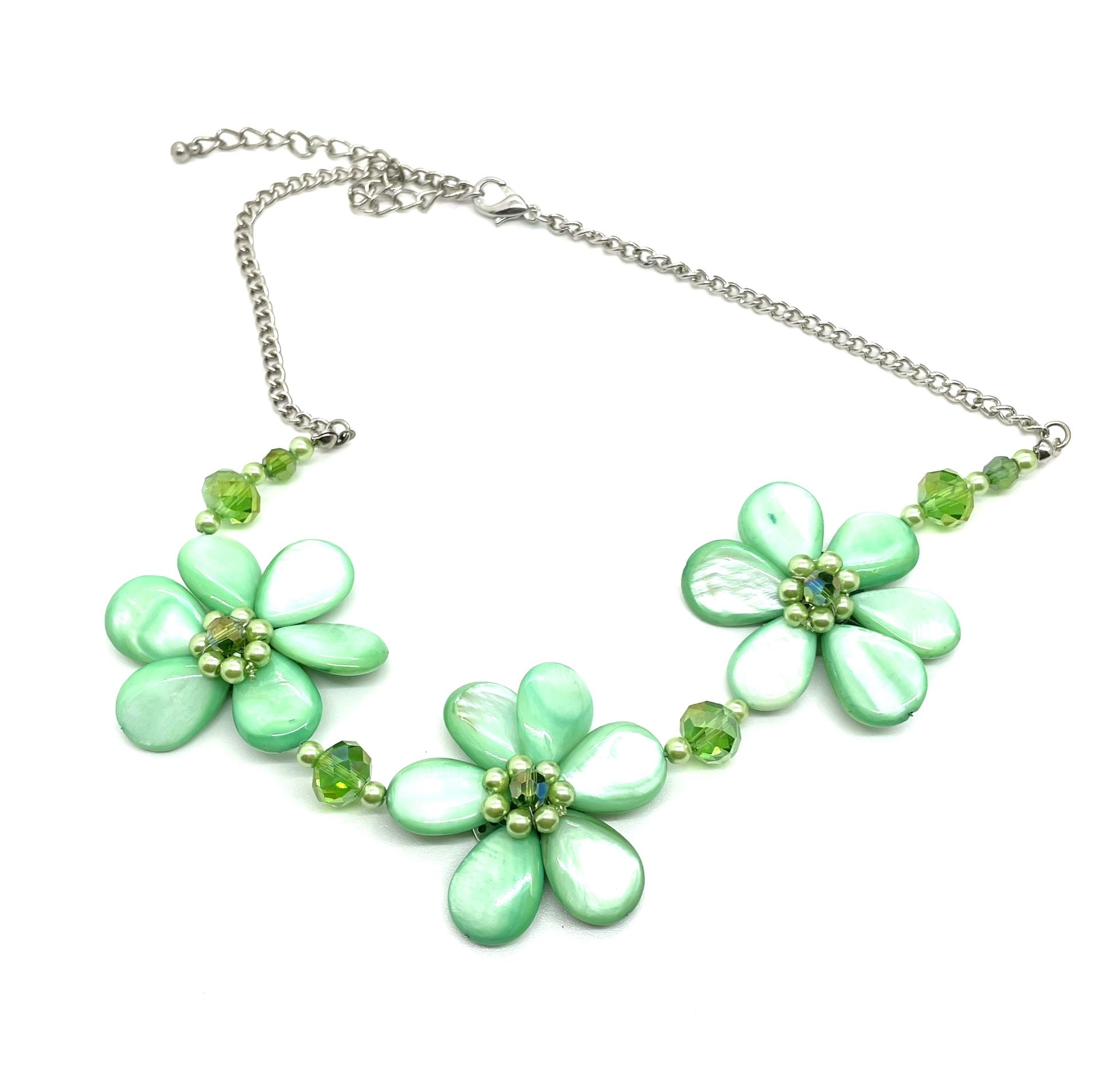 Handmade MOP Floral Necklace