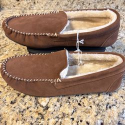 American Eagle Moccasin Style Slippers- mens L
