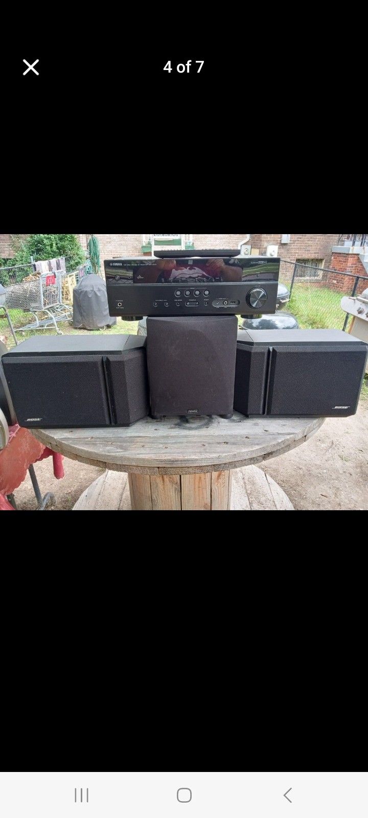 700W YAMAHA 7.1 AV RECEIVER/SONY PHONO/BOSE 201 SPEAKERS/300W SUB  $650 FINAL PRICE