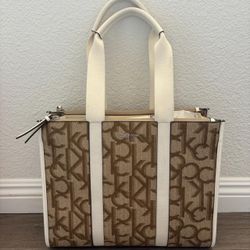 Calvin Klein Beige Tote Bag