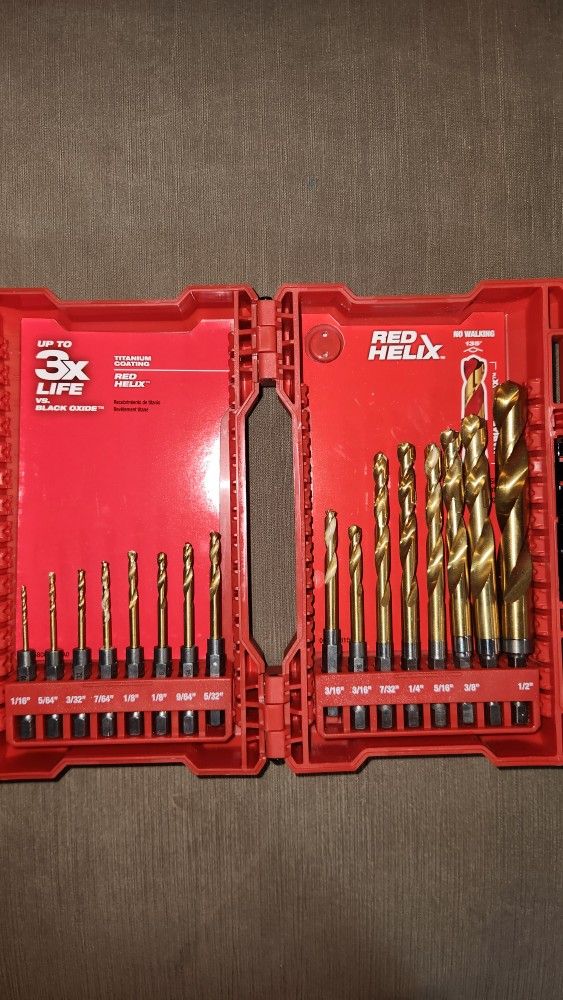 Milwaukee Shockwave 16pc Impact Driver Red Helix Drill Bit Set 