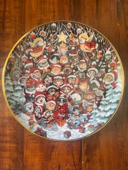 Franklin Mint collector plate titled "Santa Claws"