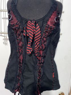 Trip corset size extra large red and black
