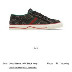 2021 Gucci Tennis 1977 “ Black Ivory “ Lows