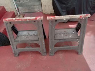 Two Plastic Saw Horses