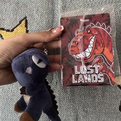 Lost Lands Travel Bundle Luggage Tag Dinosaur Keychain 