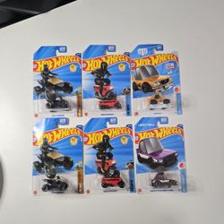 Hotwheels Motorcycle & Mini's Set Of 6