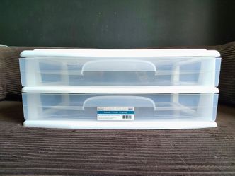 Homz 2-Drawer Plastic Storage Organizer