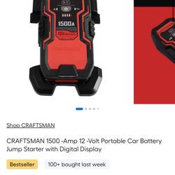Craftsman 1500A Jump Starter NEW +MORE