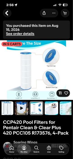 Pool filter cartridges 4 pack