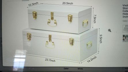 College Dorm Two Chest Set, Metal Box