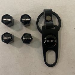 4 ~ HEMI Black Air Valve Caps 