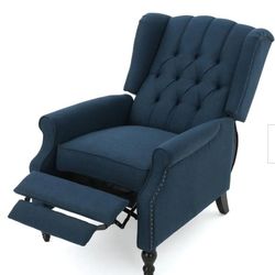 Tufted Recliner Blue New