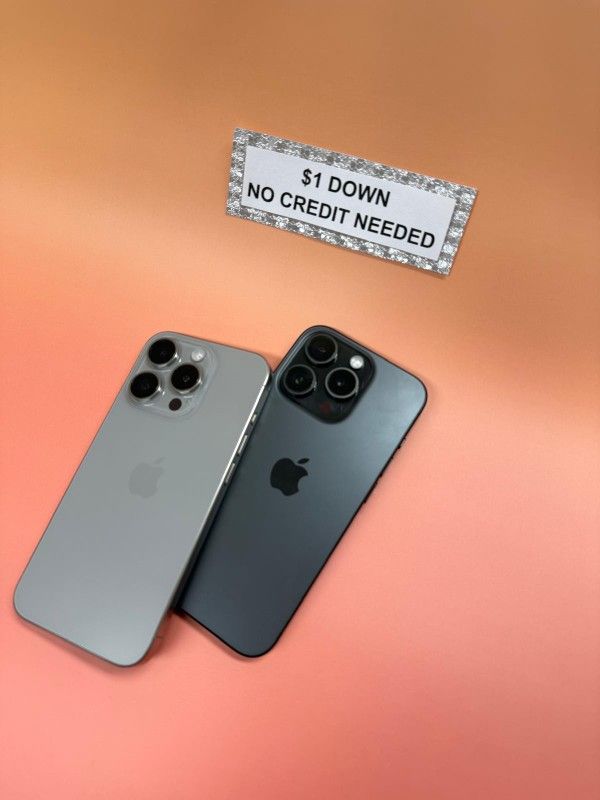 Apple IPhone 15 Pro 5G - Only $1 Today Pay The Rest Later!
