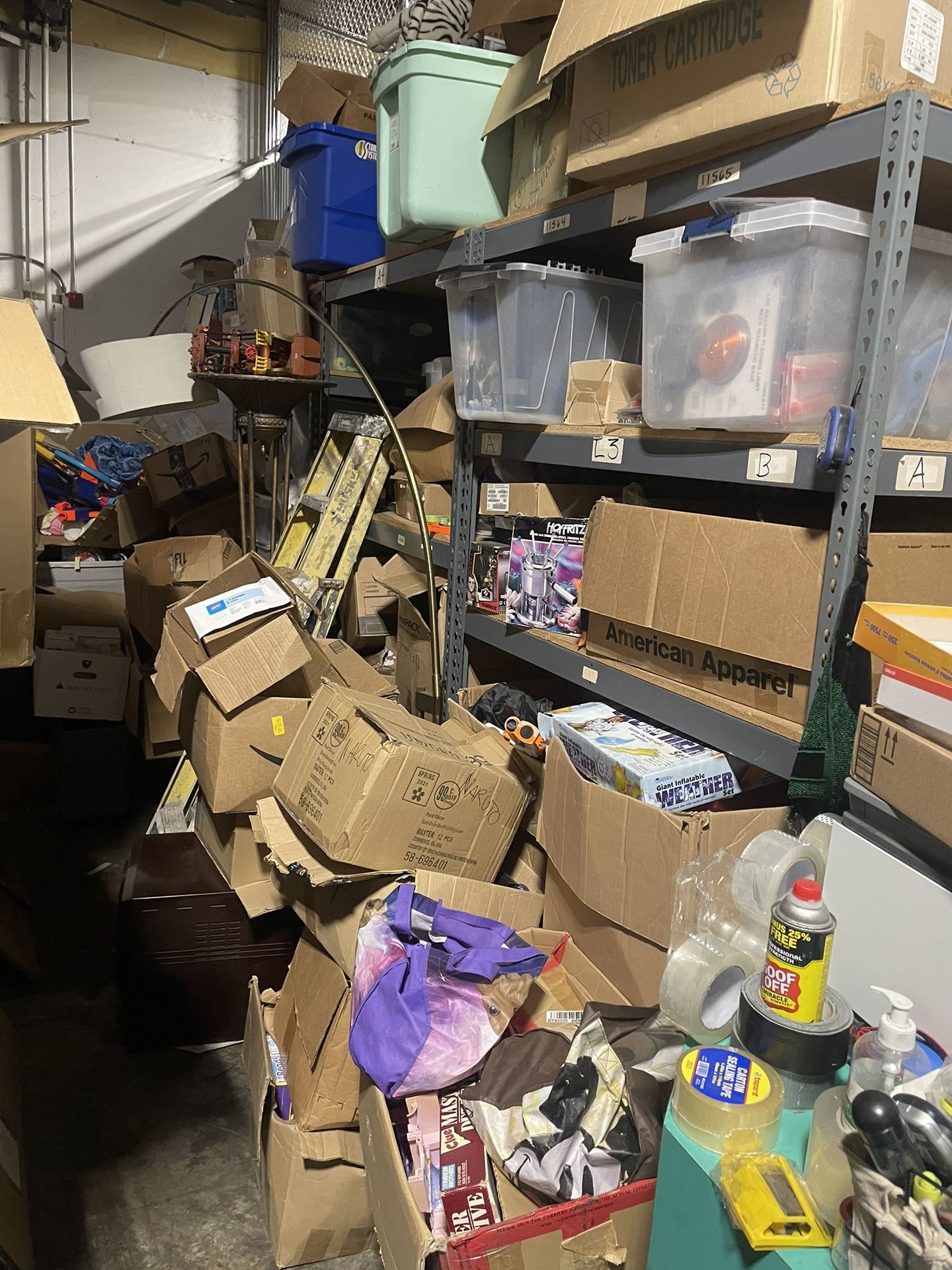 **ESTATE SALE** Heavy Duty Shelfs For Warehouse Racking Garage Racks 4 Foot By Four Foot 7 Feet Tall