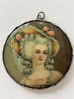 Gorgeous Sterling Silver 3”  Victorian Pendant Charm