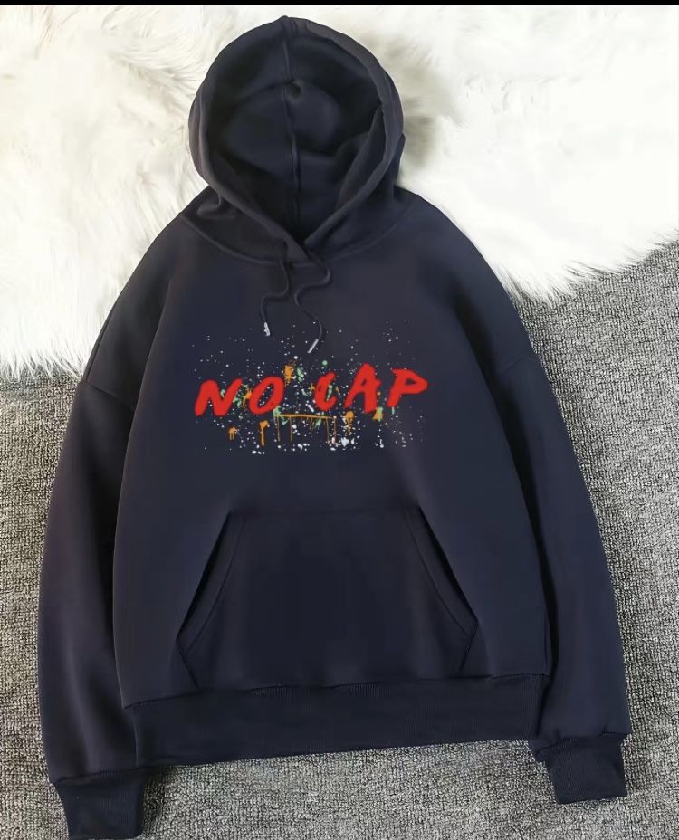 NEW Women Navy Hoodie Sweatshirt size L