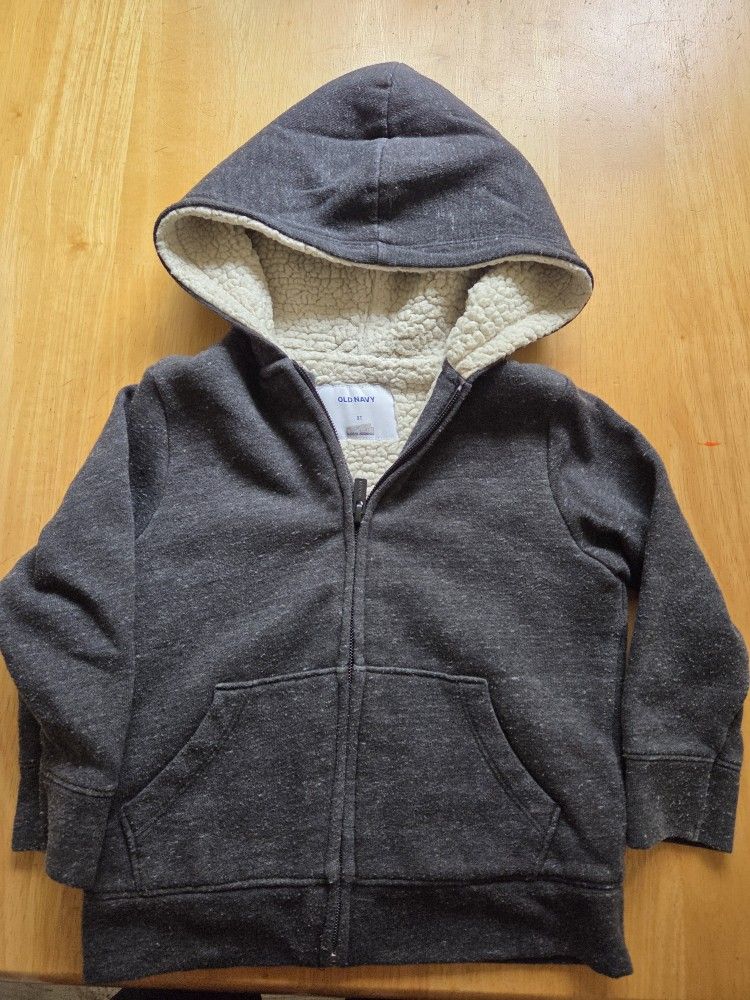 Little Boys Long Sleeve Sweater With Hoodie And front Pockets SIZE 3