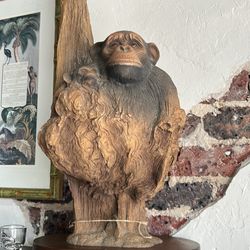 3 Ft Tall Rick Cain Monkey Sculpture